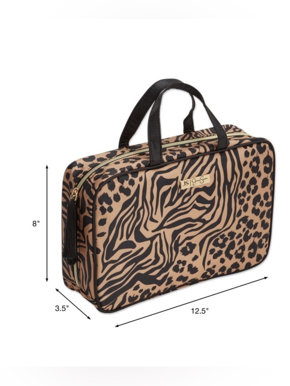 Jessica Simpson Animal Print Weekender Makeup Bag NET - Picture 4 of 5